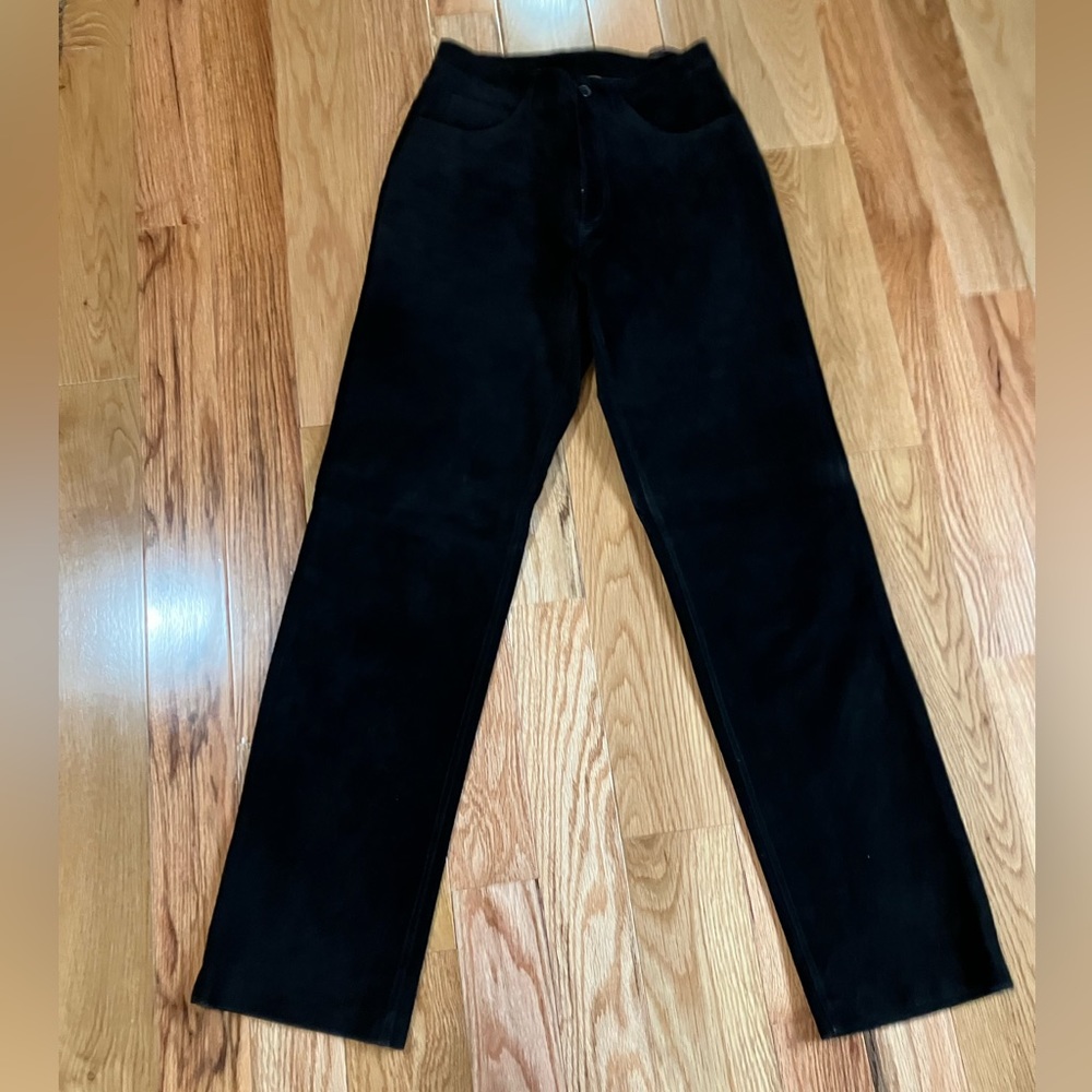 Suede black jeans